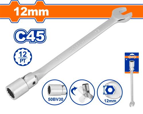 [WTH1E12] LLAVE INGLESA CON DADO FLEXIBLE 12MM WADFOW
