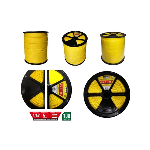 [CV-PPM-3-16] Mecate 3/16" (5mm) 1000 metros COVO