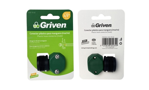 [GVG-TD-02] Conector para manguera mr1/2" GRIVEN