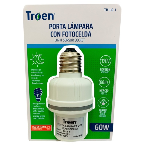 [TR-LS-1] Socate e27 con fotocelda TROEN