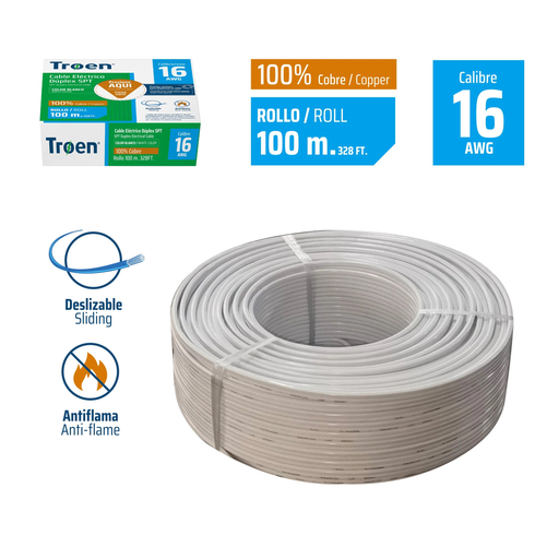 [SPT-16AWG] Cable SPT 2 x 16 AWG TROEN