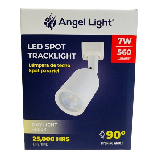 [AL-TSLP-7W-W] LAMPARA DE TECHO SPOT 7W BLANCO PARA RIEL ANGEL LIGHT