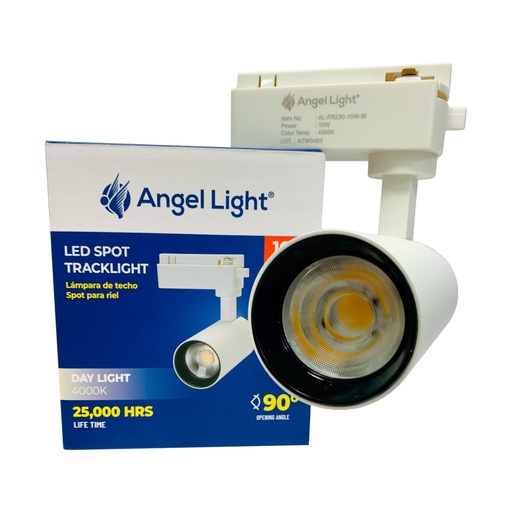 [AL-FR230-10W-W] LAMPARA DE TECHO SPOT PARA RIEL 10W COLOR BLANCO ANGEL LIGHT