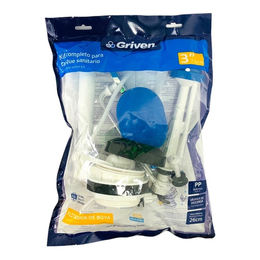 [GV-MP-3B] Herraje para w.c. 3'' GRIVEN (manilla frontal)