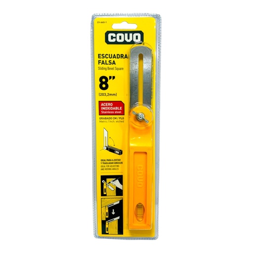 [CV-AAS-1] ESCUADRA FALSA PARA CARPINTERO 8" COVO
