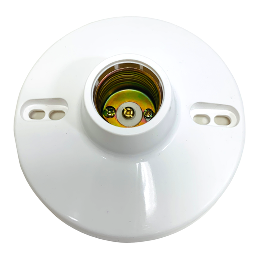 [DQ-031GR-W] Socate plafon pvc e27 blanco TROEN