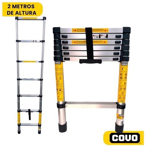 [CV-TLA-7] Escalera telescopica altura ajustable COVO (2 metros)