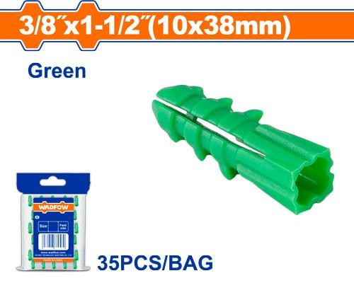 [WXTL931] Ramplug plástico 3/8" x 1" WADFOW (set 35pz)