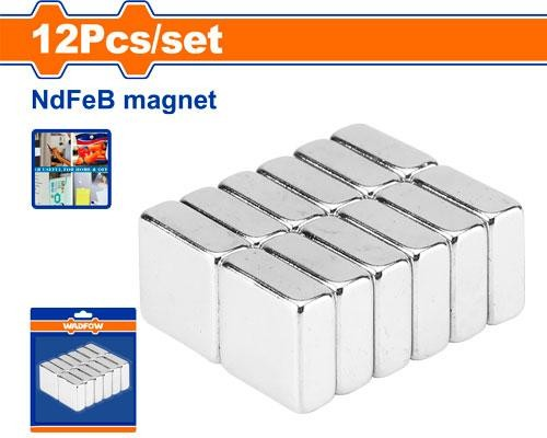 [WZE1K12] Iman de neodimio 10mm x 10mm x 4mm WADFOW (set 12pz)