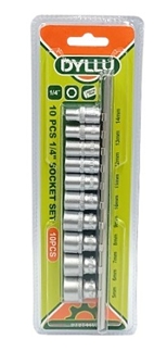 [DTST4410] Dado hexagonal 1/4" 5mm a 14mm DYLLU (set 10pz)