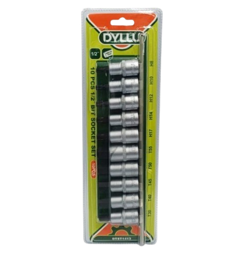 [DTST1412] Dado hexagonal y torx 1/2" DYLLU (set 10pz)