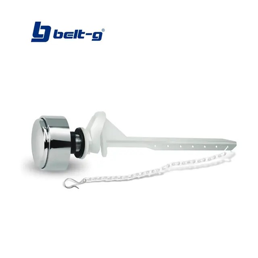 [GRI-1458] Balancin de botón para w.c con cadena cromado ovalado BELT-G