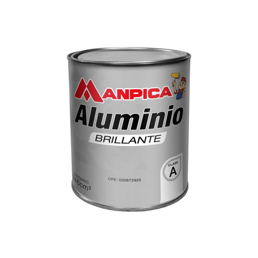 [7592399301002] Pintura esmalte aluminio MANPICA (1/4 galon)