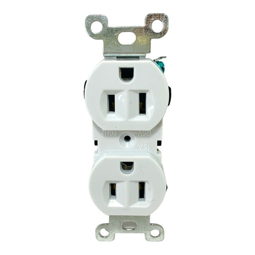 [SCT-U03-CW] Tomacorriente doble 2p + t 15a TROEN (blanco)