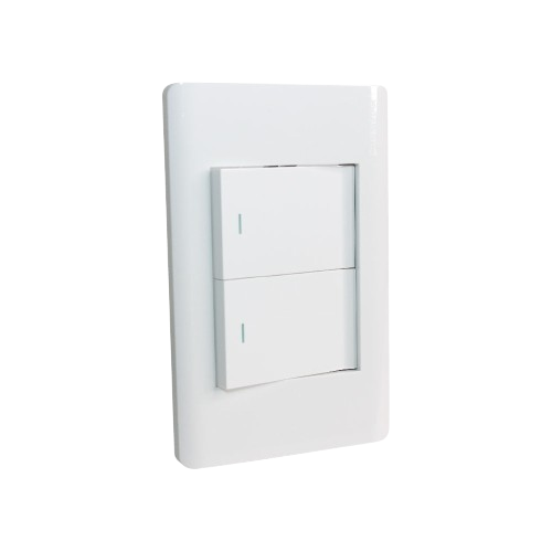 [SW38] Interruptor doble elite 3 way blanco 127-250v 16amp LUMISTAR