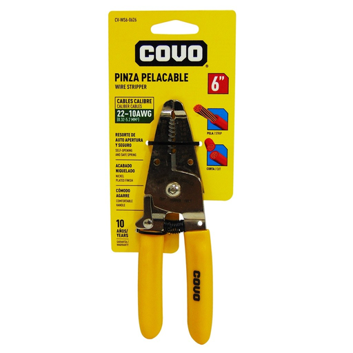 [CV-WS6-0626] Pinza pelacable 6" 22-10awg COVO