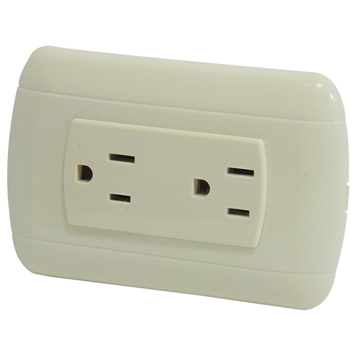 [A136-HYA-2C] Tomacorriente doble 2p + t ac127v TROEN (marfil)