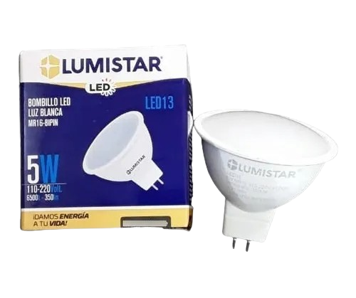 [LED13] Bombillo dicroico led 5w mr16 6500k 85-265v LUMISTAR