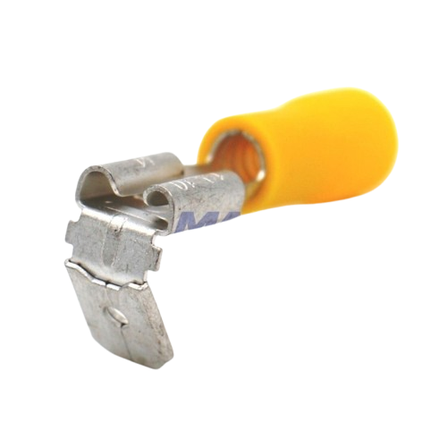 [PBDD5-5-250] Terminal hembra-macho amarillo 14 a 12, d=7.4mm=19/64 plg ANDELI (Por unidad)