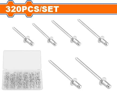 [WREZ511] Remaches de aluminio Wadfow (set 320pz)