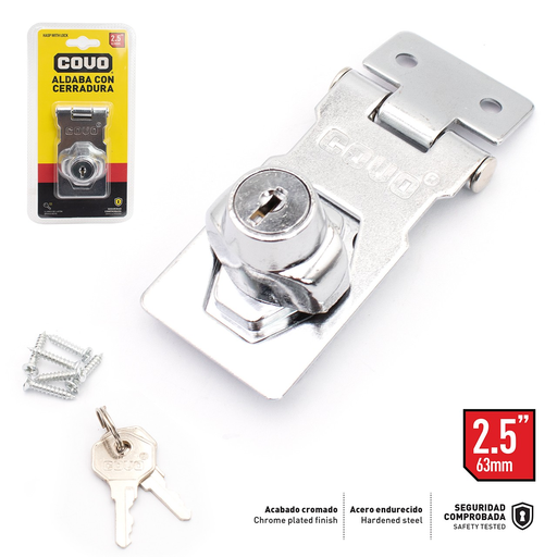 [CV-HSL-2-5] ALDABA CON CERRADURA 2.1/2" COVO
