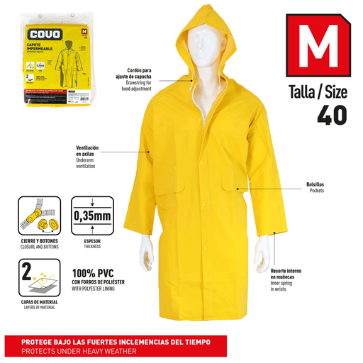 [CV-TRQ-YT-M] CAPOTE IMPERMEABLE M COVO