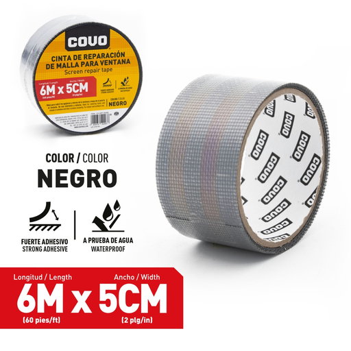 [CV-SRT-5X600] CINTA DE REPARACION DE MALLA 6MX5CM COVO