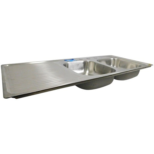 [A367-12050DF] FREGADERO DOBLE 35X35.5 CM CON ESCURRIDOR GRIVEN