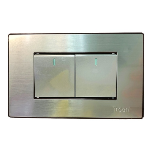 [TR-ETSS-2K] INTERRUPTOR DOBLE STANDARD A/INOX 10A TROEN