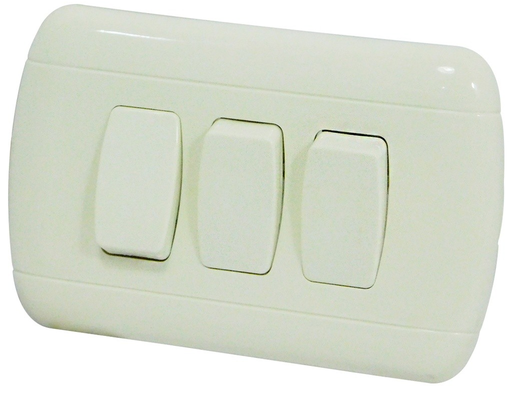 [A136-HYA-3KY] INTERRUPTOR TRIPLE 127 V BLANCO HUESO TROEN