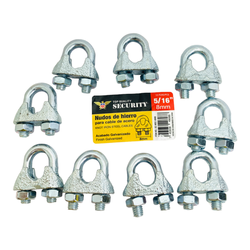 [SC-MSC-8MM] Perro para guaya 5/16'' SECURITY (set 10pz)