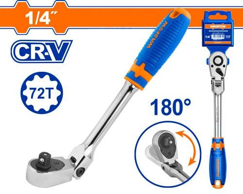 [WRW4214] RACHET 1/4" 72 dientes FLEXIBLE 180 GRADOS WADFOW