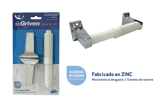 [GVB-SH8001G] SOPORTE DE PAPEL HIGIENICO GRIVEN BASIC