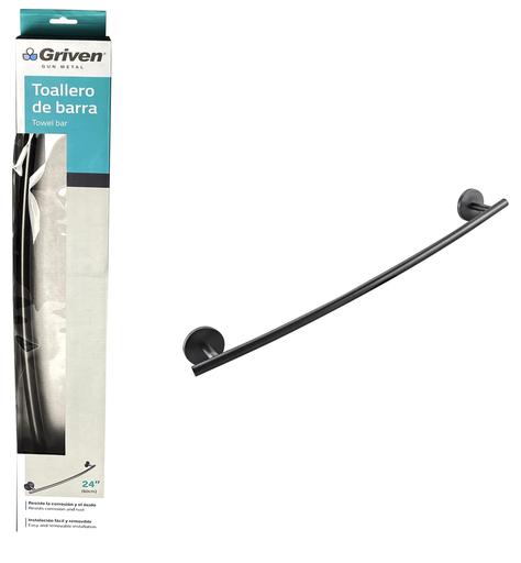 [GV-QF60200-TB] Toallero de barra GRIVEN (gun metal)