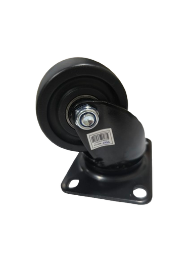 [ROR-3G] Rueda negra giratoria con base 3" VERT