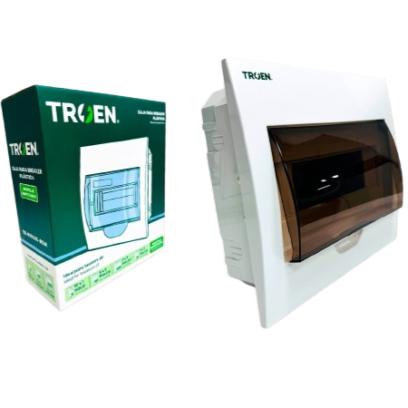 [TR-B10C65-REM] Caja para breaker termomagnético 10 circuitos para empotrar TROEN