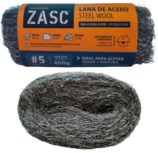 [Z-STW5-400] Lana de acero #5 ZASC (400 gramos)