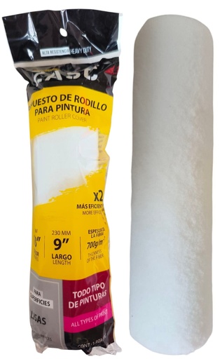 [Z-PRC9X0.4S-WT] Funda para rodillo 9" x 12mm ZASC (superficie lisa)