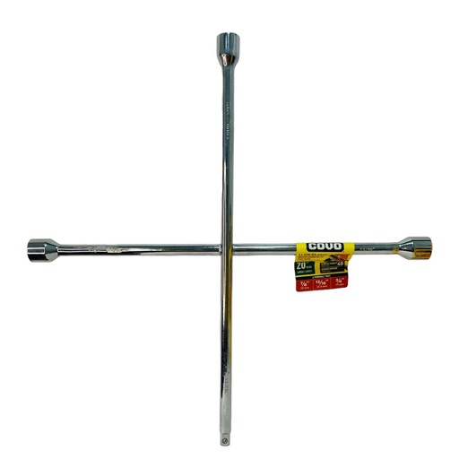 [CV-CRWT-20] Llave de cruz 20'' con adaptador para dado ataque 1/2'' COVO (7/8'', 13/16'', 3/4'')