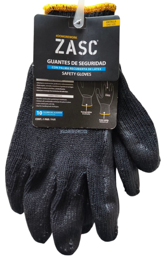 [Z-SCLG-008] Guantes de seguridad con palma recubierta de látex ZASC (talla única)