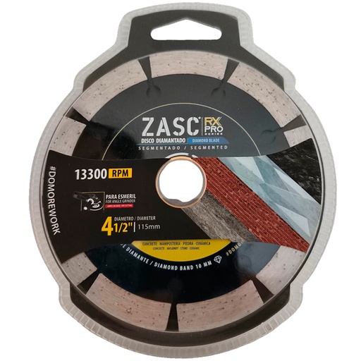 [Z-RXDCB-S115] Disco diamantado segmentado 4.1/2'' x 7/8'' ZASC