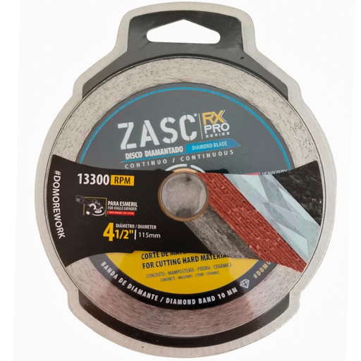 [Z-RXDCB-C115] Disco diamantado continuo 4.1/2'' x 7/8'' ZASC
