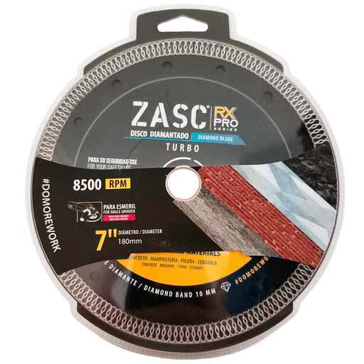 [Z-RXDCB-T180] Disco diamantado turbo 7'' x 7/8'' ZASC