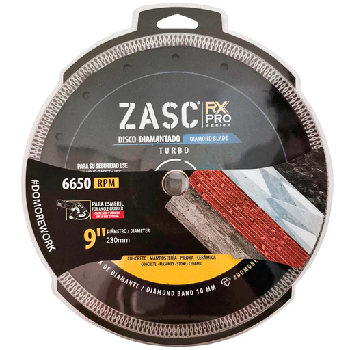 [Z-RXDCB-T230] Disco diamantado turbo 9'' x 7/8'' ZASC