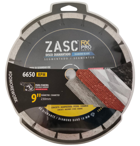 [Z-RXDCB-S230] Disco diamantado segmentado 9'' x 7/8'' ZASC