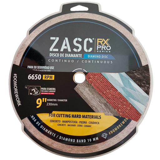 [Z-RXDCB-C230] Disco diamantado continuo 9'' x 7/8'' ZASC