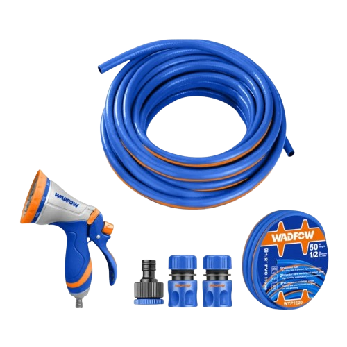 [WYP1E203] Manguera pvc 1/2'' x 20 metros con pistola y conector WADFOW (set 5pz)