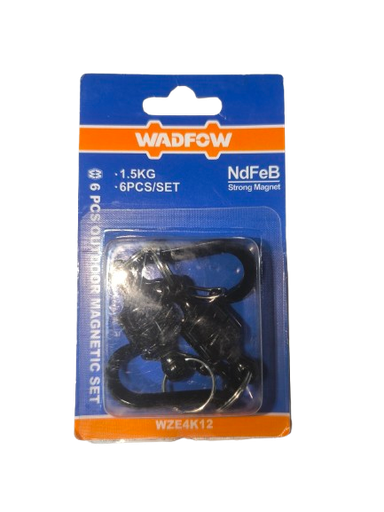 [WZE4K12] Imanes neodimio de soporte con llavero WADFOW (Set 6pz)