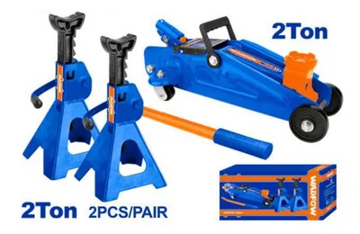 [WHJS2202] Gato caiman 2 toneladas con par de soportes WADFOW