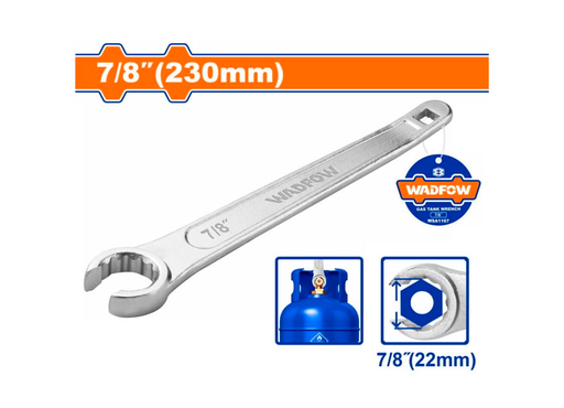 [WSA1167] Llave para tanque de gas 7/8" WADFOW (230mm)